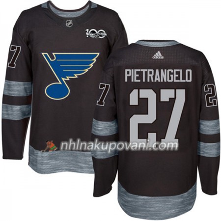 St. Louis Blues Dresy Alex Pietrangelo 27 1917-2017 100th Anniversary Adidas Černá Authentic - Pánské
